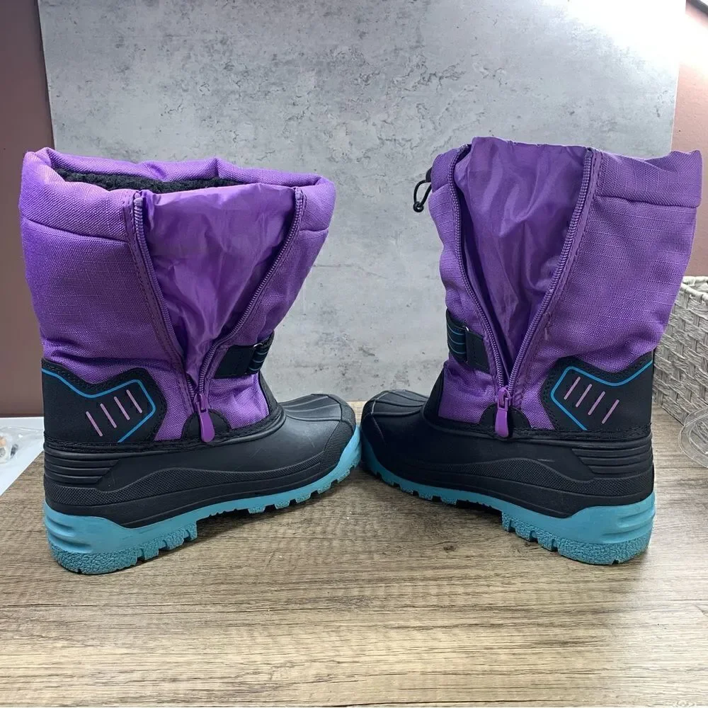 Aleader~Youth Girl’s~Purple/Black~Winter Boots~Size 4‎